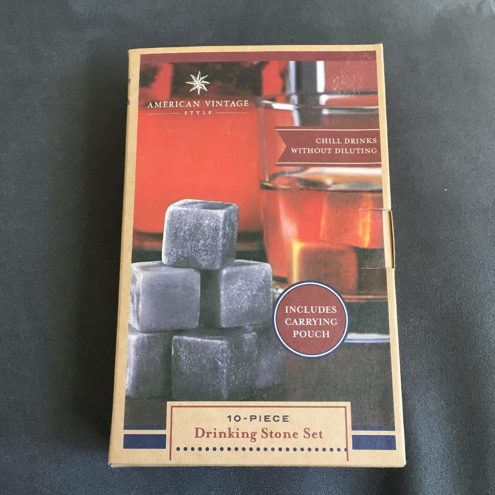 NIB - 10 Piece Drinking Stone Set